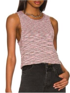 Free People Best of Us Tank Top Knit Lace Up Back NWT $98 Retail S